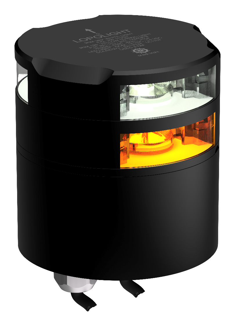 3nm Towing + 360° White, black anodized